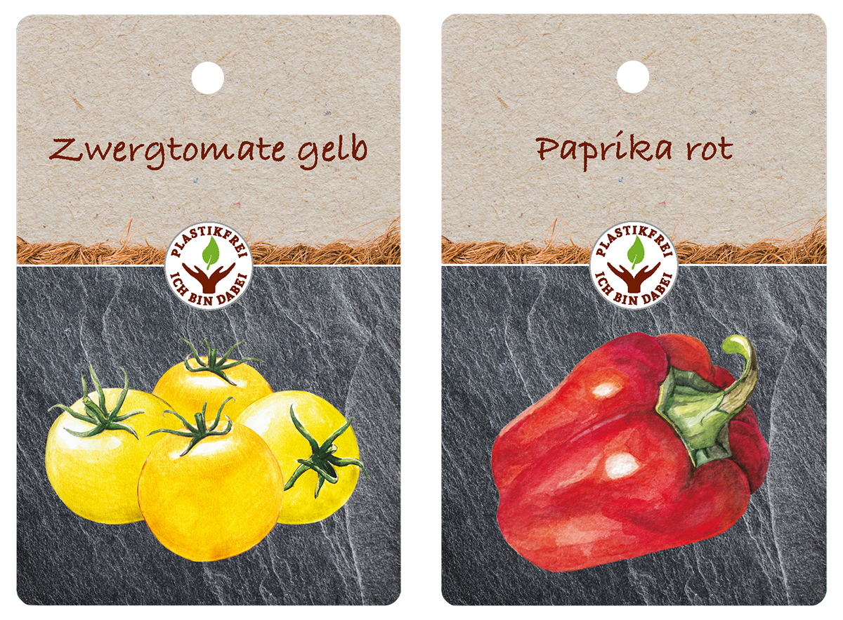 Tomate, Paprika Etikett Velmans