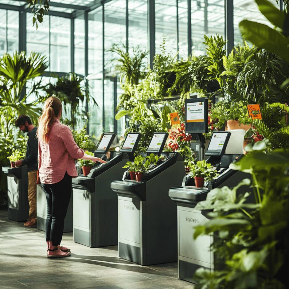 Self-Checkout-Kassen im Pflanzenhandel: Eine Win-Win-Situation für Kunden und Unternehmen